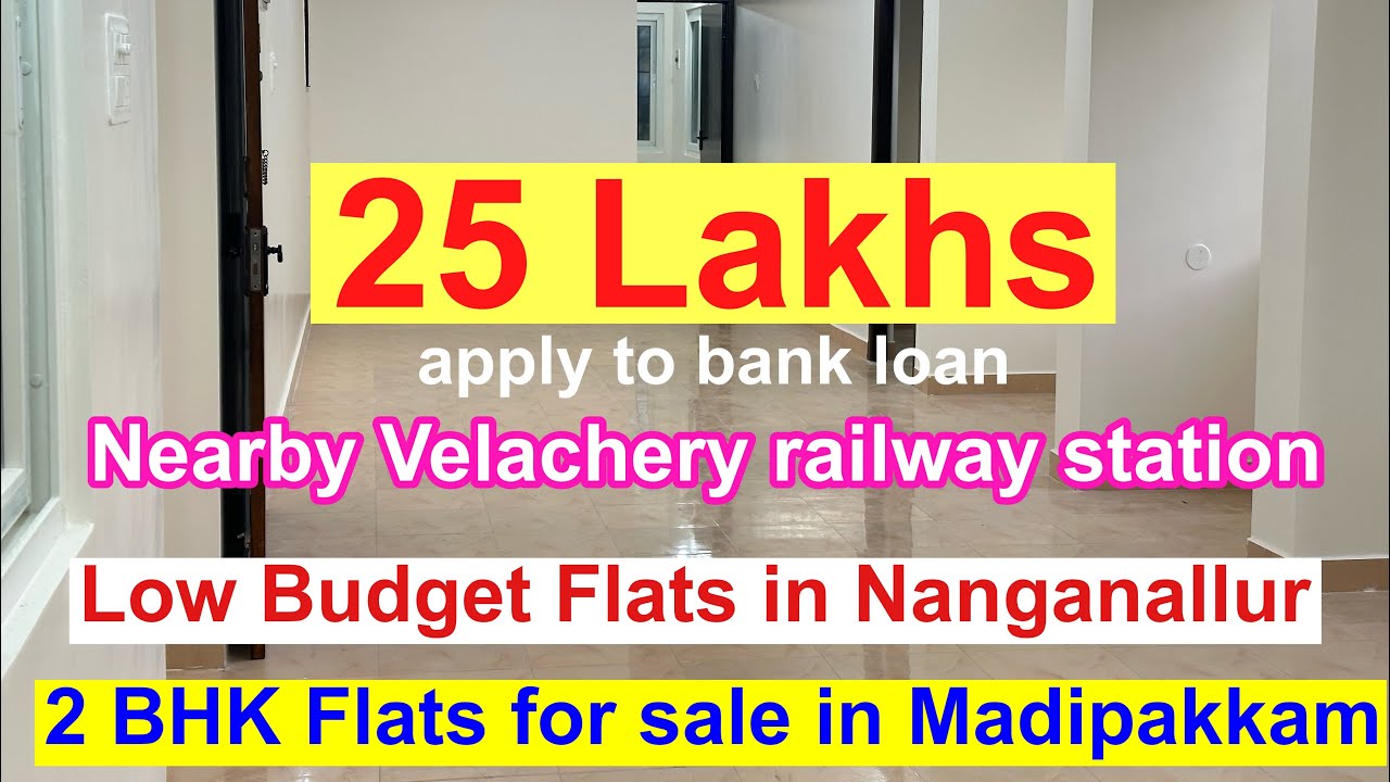 2 BHK Flats for sale in Madipakkam east facing 30 feet Road nearby VA Nila supermarket car parking