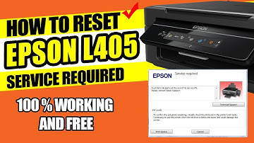 RESETTING EPSON L405 (END OF SERVICE LIFE ERROR)