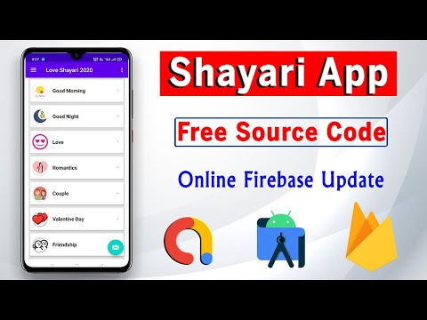 How to Create Shayari App with Firebase | Free Android Source Code with Database