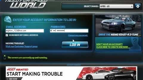 NFS World Update Problem