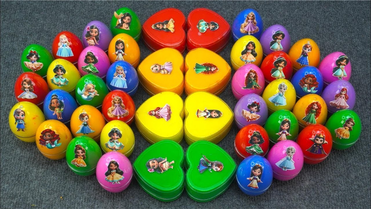 Satisfying Clay & Slime Mix! Disney Princess Adventure with Elsa, Anna, Belle, Rapunzel & More ASMR