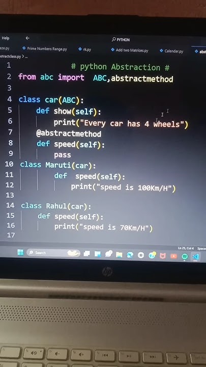 Python Abstraction #viral #shortvideo #ytshorts #motivational - YouTube