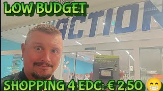 LOW BUDGET SHOPPING 4 EDC im Action Markt für unter 2,50 Euro!  💪😁👍 Messerbörse Schaafheim 2023 !!!!