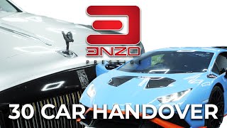 ONE NIGHT 30 SUPER CAR HANDOVER | TEAM ENZO | THE KHANS |