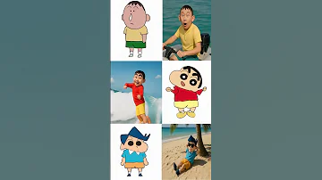 Crayon Shin Chan Real Life Shin Hiroshi Misae Nene Kazama Himawari Nohara Shorts Shinchan 