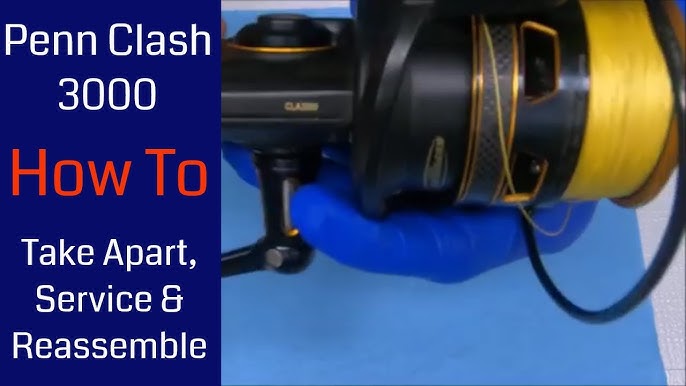 Penn Clash 8000 Fishing Reel - How to take apart, service and reassemble 