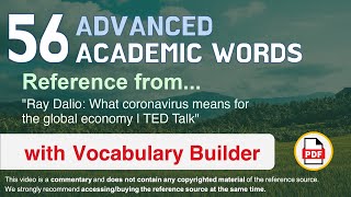 56 Advanced Academic Words Ref from "Ray Dalio: What coronavirus means for the global economy | TED"