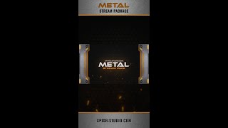 Metal Stream Package (OBS/Streamlabs) | Industrial HUD Overlays | Xpixel Studio