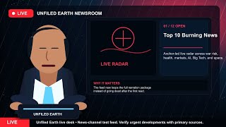 🔴 LIVE: AI News Anchor Reads Top 10 Burning Stories | Space, War Risk, AI #BreakingNews