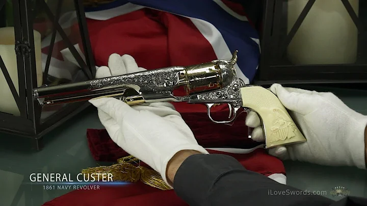 CA805 Non-Firing Civil War Replica of General Custer's M1861 Engraved Colt Navy Revolver