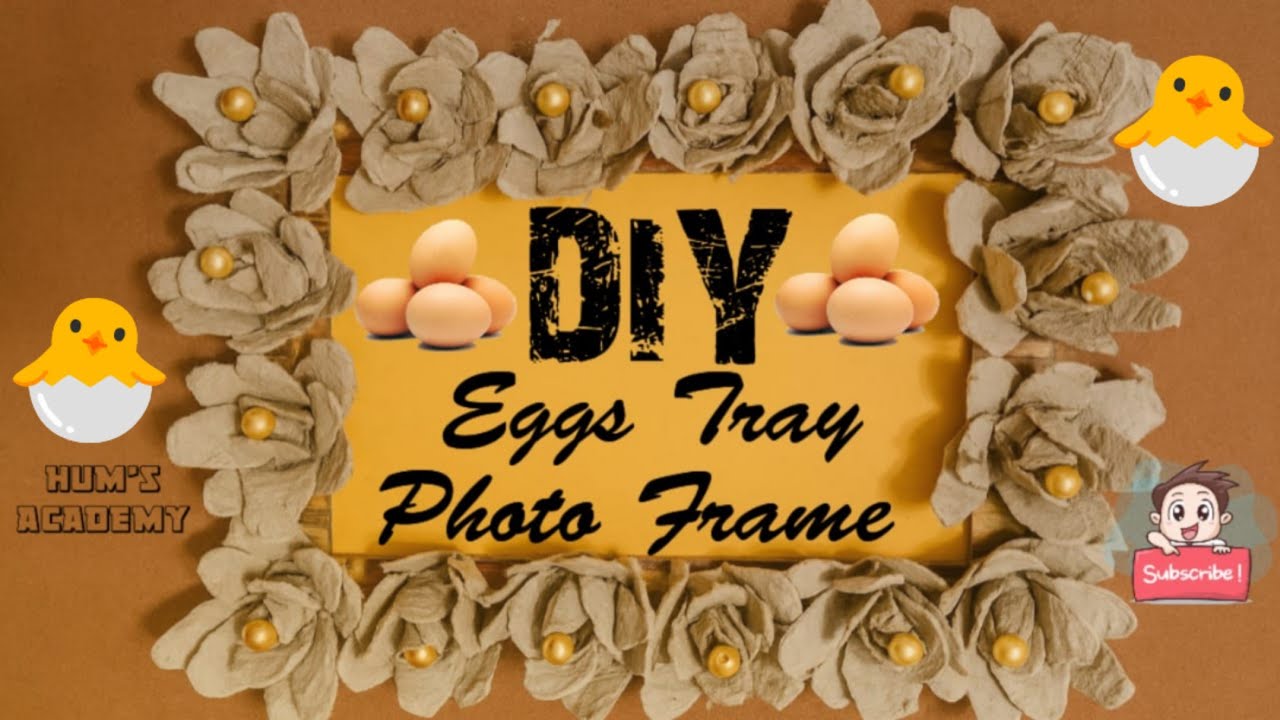 DIY Eggs Tray Photo Frame||Step By Step Tutorial 