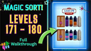 Magic Sort Levels 171-180 Relaxing Gameplay - All Solutions 🪄✨
