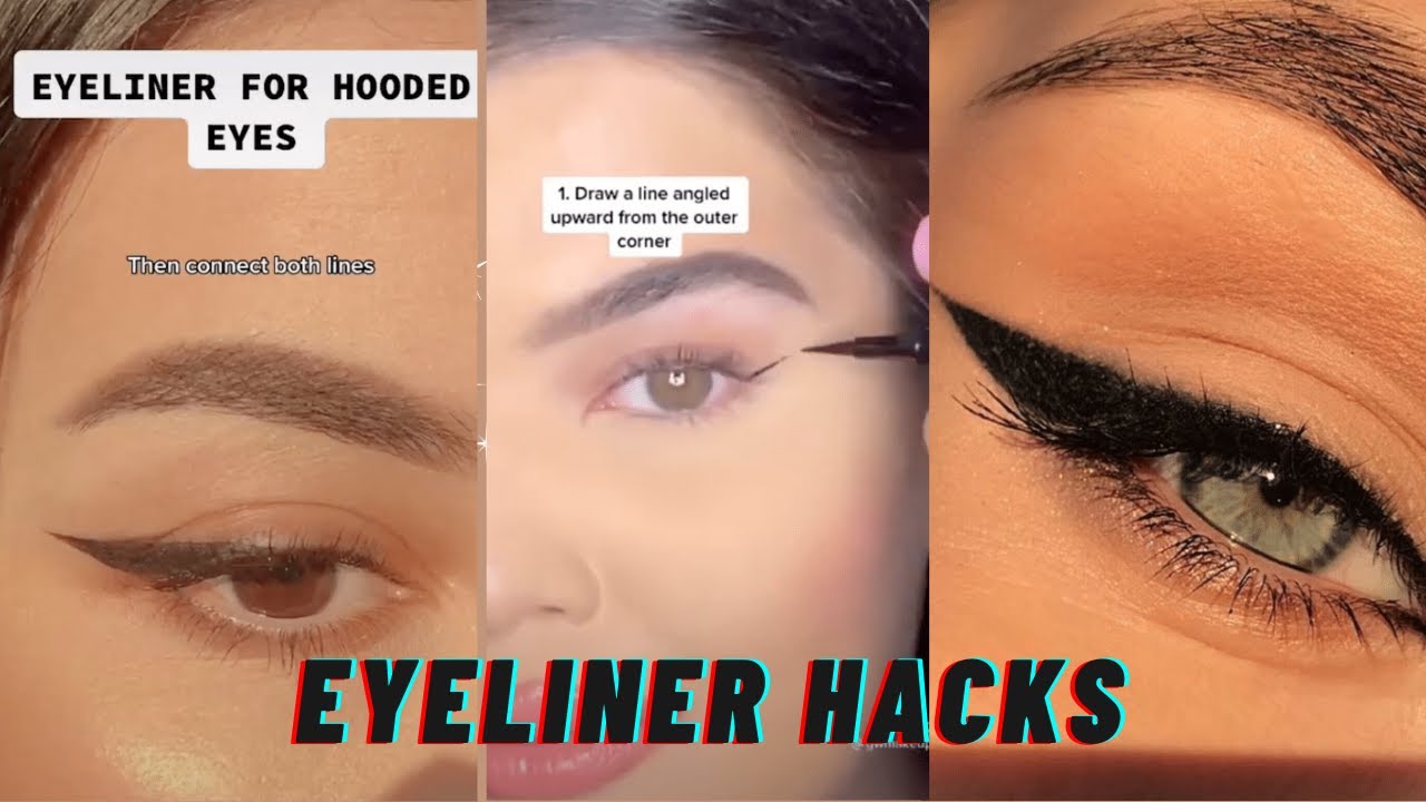 TikTok Eyeliner Hacks tutorial | Best makeup hacks - Tiktok Compilation 💄  - YouTube