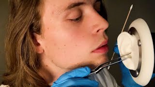 ASMR DEEP EAR CLEANING EXAM & CLOSE WHISPERING (DOCTOR ROLEPLAY)
