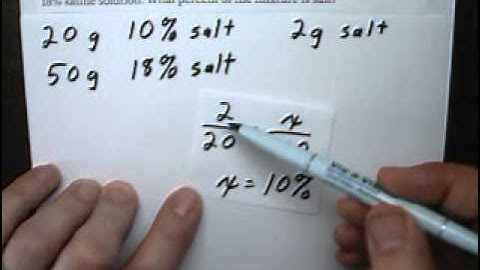 System of Equations Story 10 Salt Solution Mixture