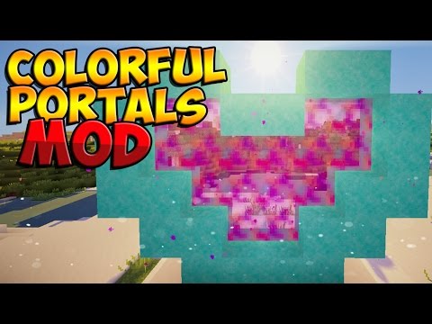 Minecraft Mods: Colorful Portals Mod - COLOR CODED PORTALS?! (Minecraft Mod Showcase)