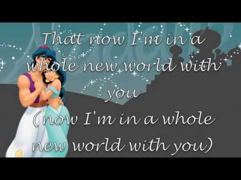 Aladdin A Whole New World Lyrics Youtube