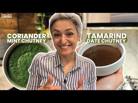 MUST TRY - Two Chutneys, One Video Coriander Mint  Tamarind  Food with Chetna