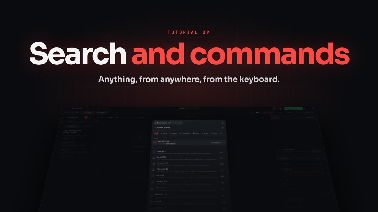 ChristChant Tutorial 09: Search and the command palette - YouTube