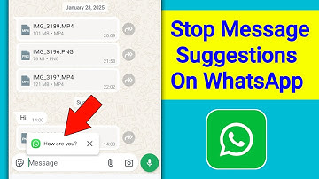 How to Turn Off Suggested Reply On WhatsApp 2025 | Stop Message Suggestions On WhatsApp