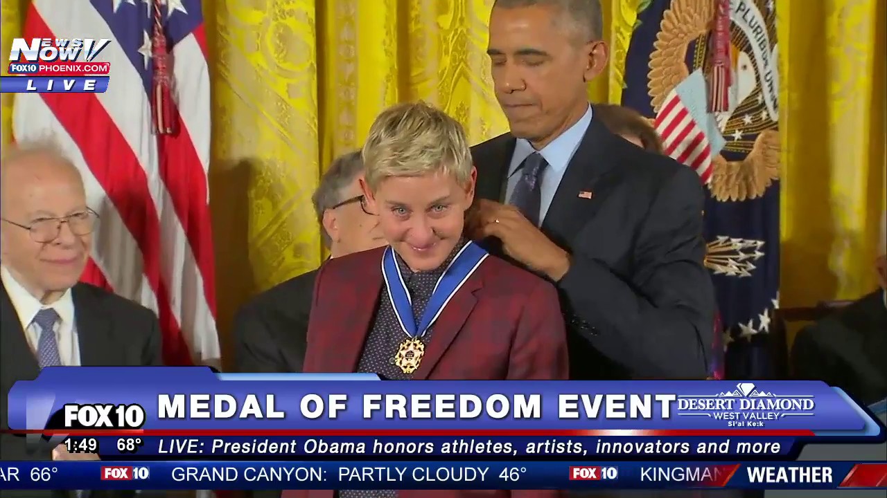 must watch ellen degeneres in tears, crying as she accepts medal of maxresdefault must watch ellen degeneres in tears, crying as she accepts medal of