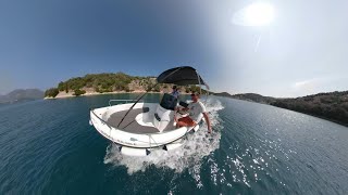 Boat ride 🌊🌊🌊 in Greece - Lefkada ☀️☀️☀️ Sexy Beach   2/3   [ 360 VR 4K ]