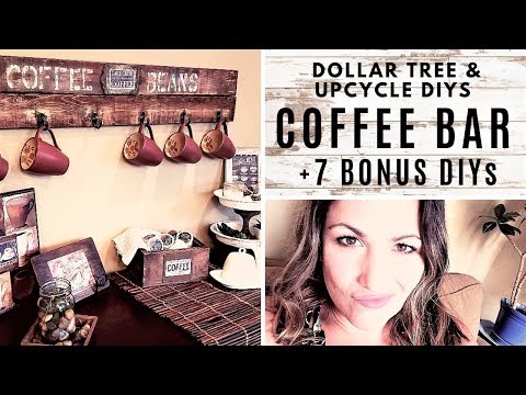COFFEE BAR/ COFFEE STATION IDEAS & DIYs - Dollar Tree DIYs & Upcycles