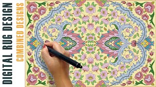 Combined Designs: Creating Stunning Digital Rug Patterns | coloring