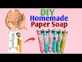 Paper Soap Making At Home 🧼 / How to make paper Soap / DIY Homemade Paper Soap /Easy Paper Craft