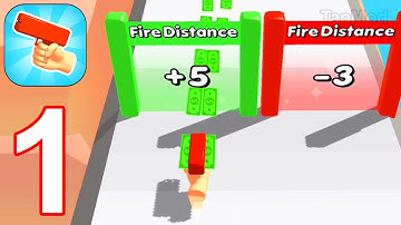 Moneygun Run! - Gameplay Walkthrough Part 1 Level 1-9 (Android, iOS Game)