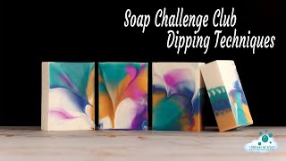 Soap Challenge Club Dipping Techniques, Cold process soap making.