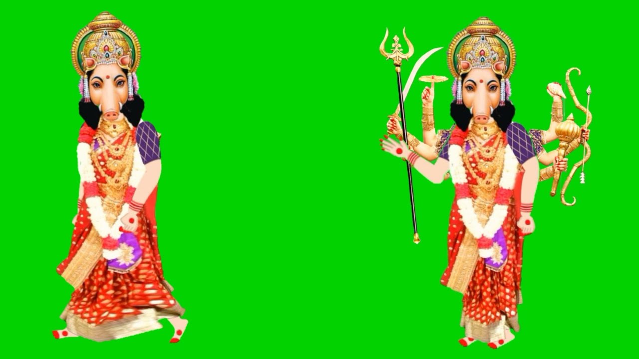 Green Screen Varahi Amman Devi Video//Green Screen Cartoon Character ...