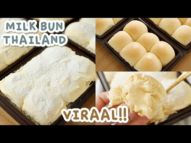 POPULER DI THAILAND!! Jualan di sini belum banyak saingan ~ Milk Bun Thailand Viral!! MILKY BANGET!! class=