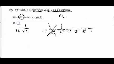 MGF 1107 Section 4.3 Converting to a Smaller Base