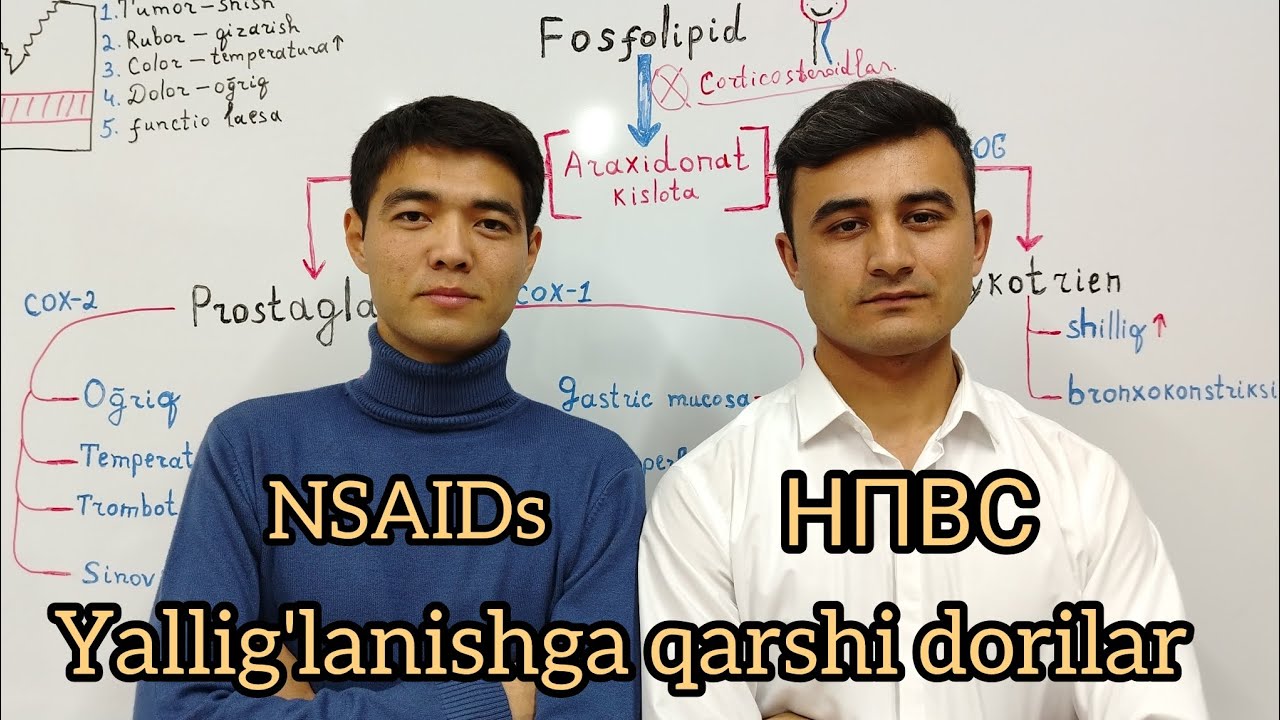 Yallig'lanishga qarshi dorilar ta'sir mexanizmi | НПВС | NSAIDs @Usanov19