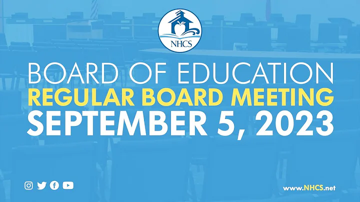 NHCS Board of Ed. Regular Board Meeting  |  Sept. 5, 2023