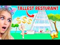 SPENDING ALL My ROBUX On The TALLEST RESTURANT In The GAME In My Resturant! (Roblox)