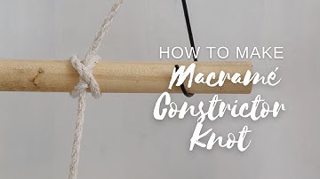 How to Make Macrame Constrictor Knot | How to hang Macrame Wall Hanging | Habit Made