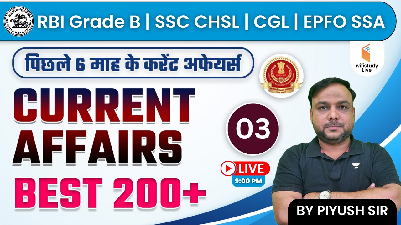 Last 6 Months Current Affairs 2023 | Best 200+ Current Affairs by ...