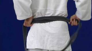 Как завязать пояс на кимоно для борьбы дзюдо, Judo, obi.