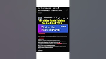 Accenture Sending Again Pan Card Mail for Offered Candidates #accenture #comfortzonewithmanish2