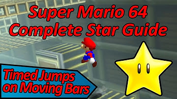 Timed Jumps on Moving Bars - Super Mario 64 Complete Star Guide