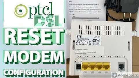 How to configure ptcl modem | Ptcl dsl configure | Ptcl modem configuration | Ptcl Modem Setting