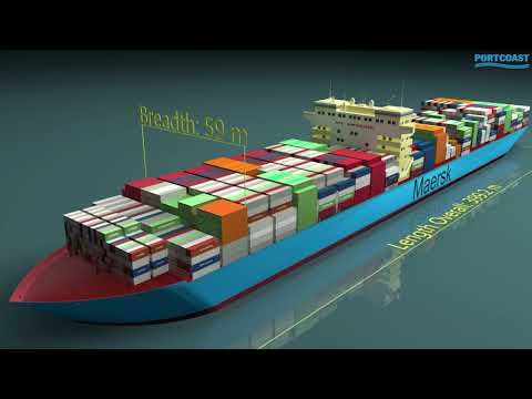 MARGRETHE MAERSK 214,121 DWT calls at CMIT( Simulation and 3D Animation)