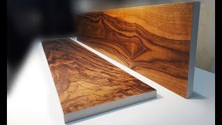 Super solution - sticking a chic veneer on a boring furniture board  !!!