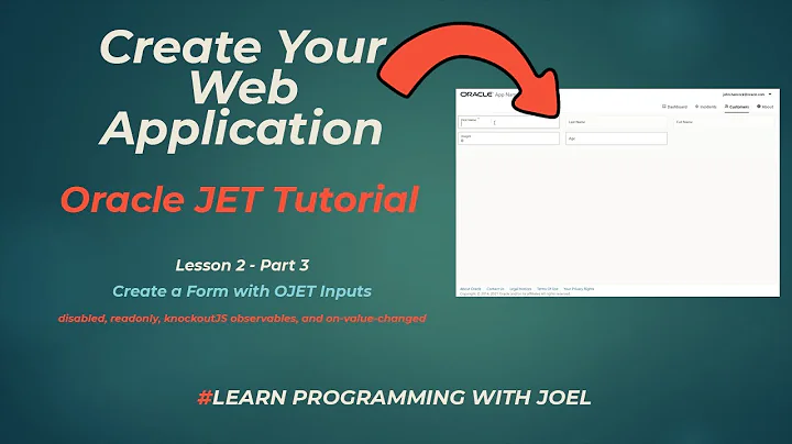 Oracle JET (v11) - Lesson 2 - Part 3 - Create a Form (disabled, observables, and on-value-changed)