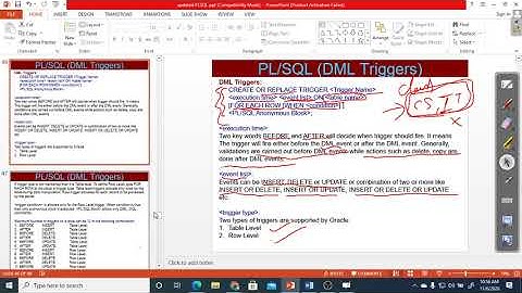 Lecture 2.26 | PLSQL| Trigger Program in PL/SQL| Dr. Pushpa Choudhary