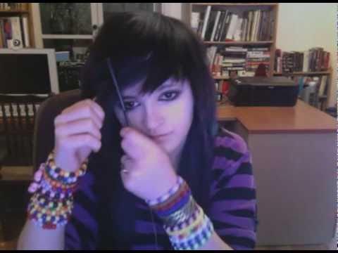 How To Cut A Emo Side Fringe Bangs Youtube
