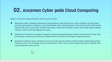 Review makalah "Keamanan pada Cloud Computing: Memerangi ancaman Cyber pada Cloud"