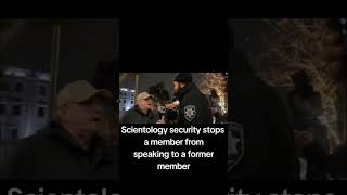 Scientology security guard forces elderly man back inside😳 #scientology